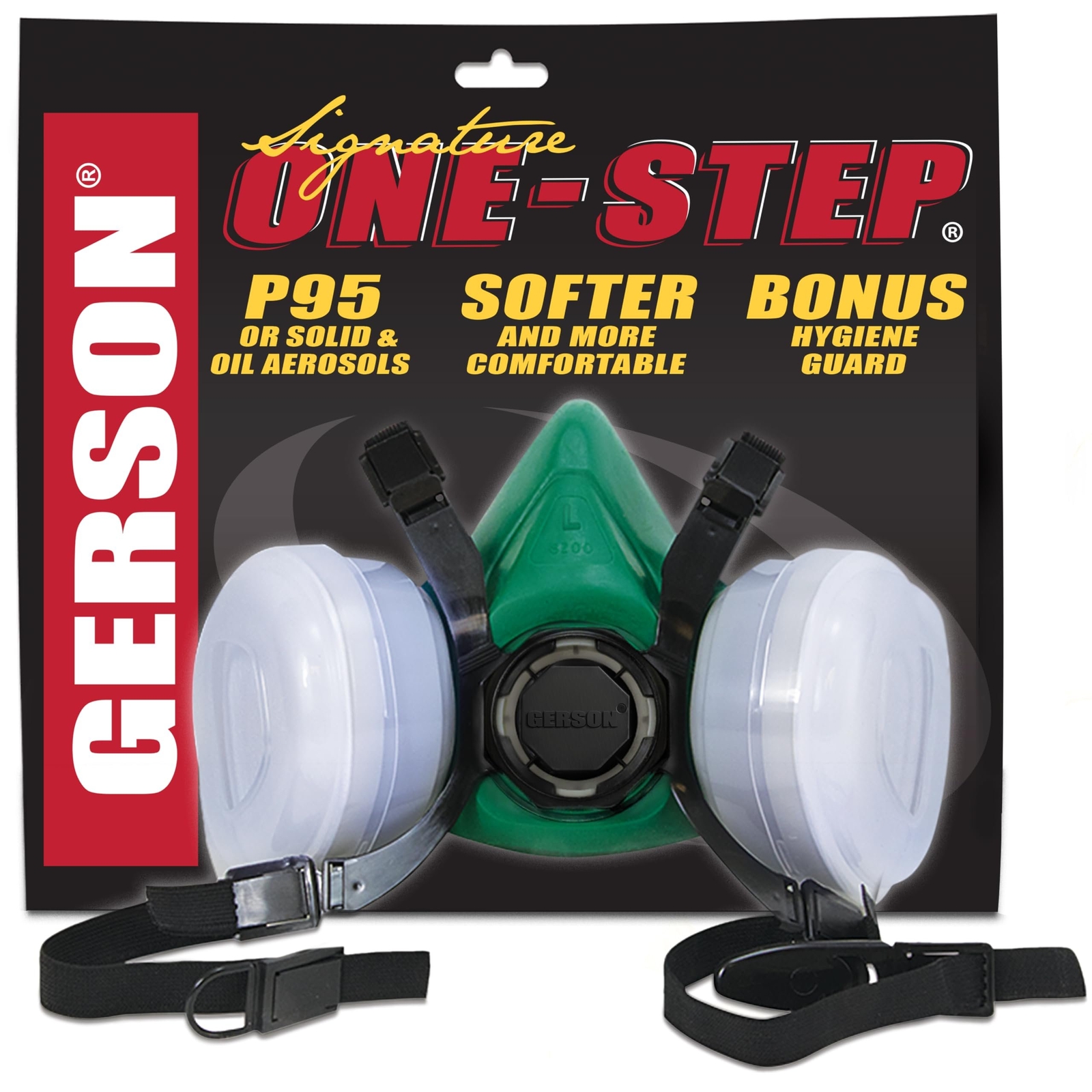 GERSON NIOSH 8211 One Step Disposable Half Mask Respirator OV/P95 Medium
