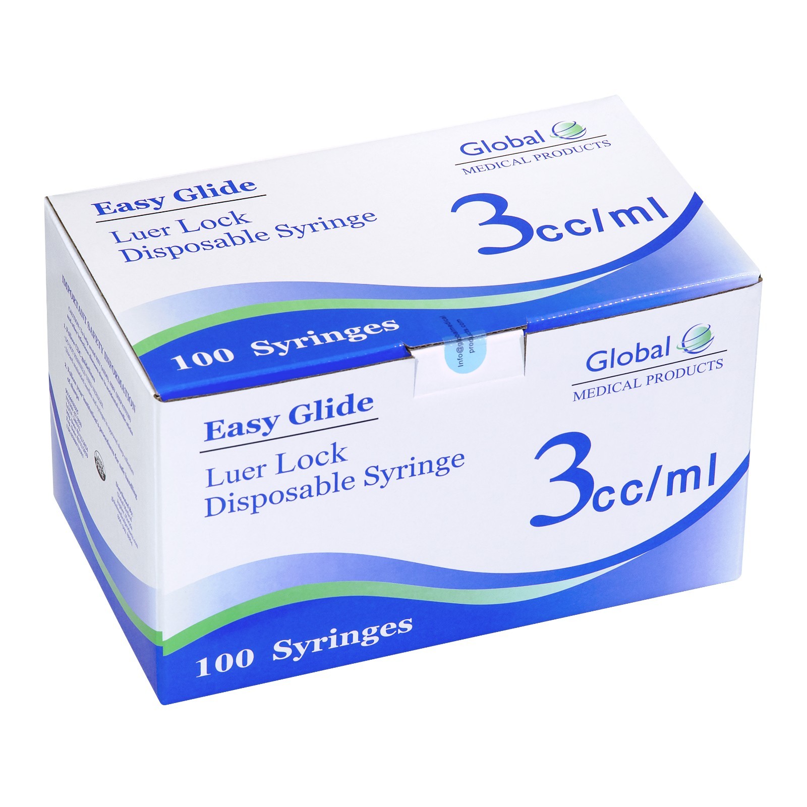 3 ml/cc Luer Lock Syringe (No Needle) 50 count