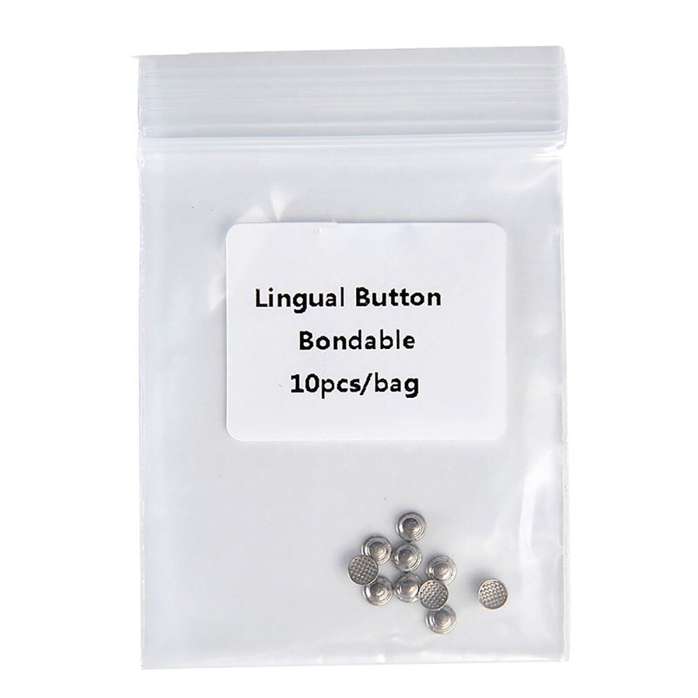 1bag AZDENT Botones linguales adhesivos de ortodoncia dental Base redonda