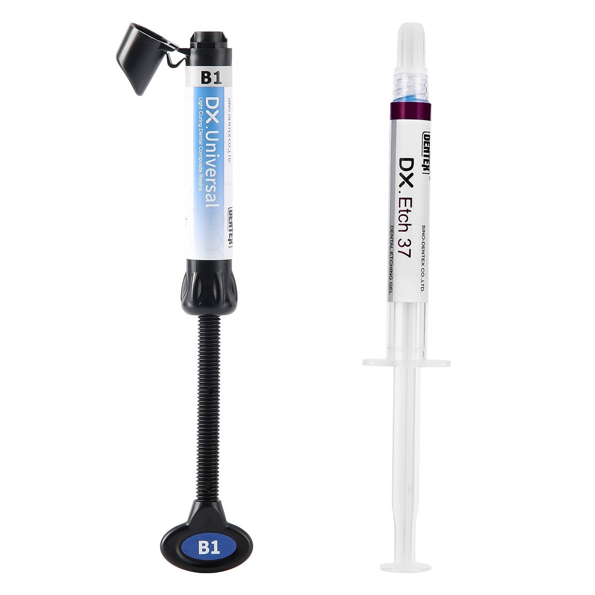 Kit de resina de compuesto de cura dental Dentex Light Shade A1 A2 A3 A3.5 B1