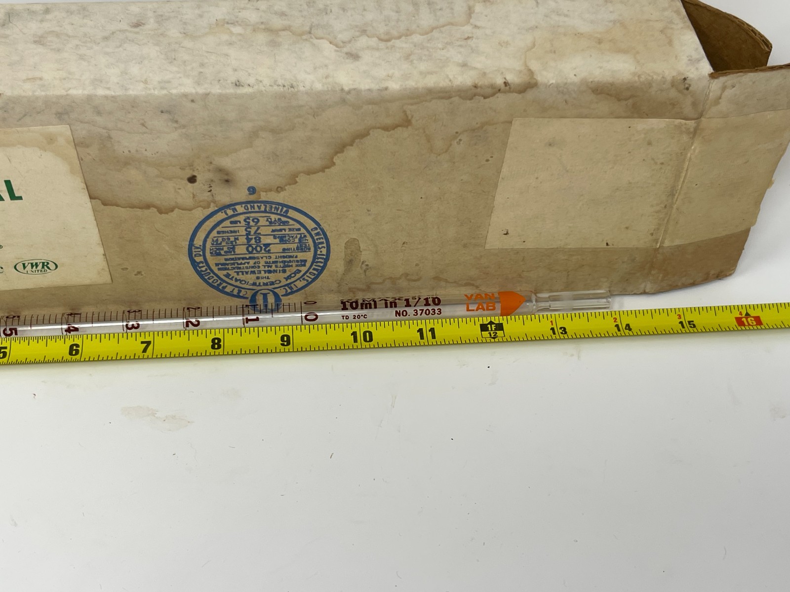 VWR Scientific Van-Lab Serological Pipets – 12, 10 x 1/10ml. NEW 52960-196