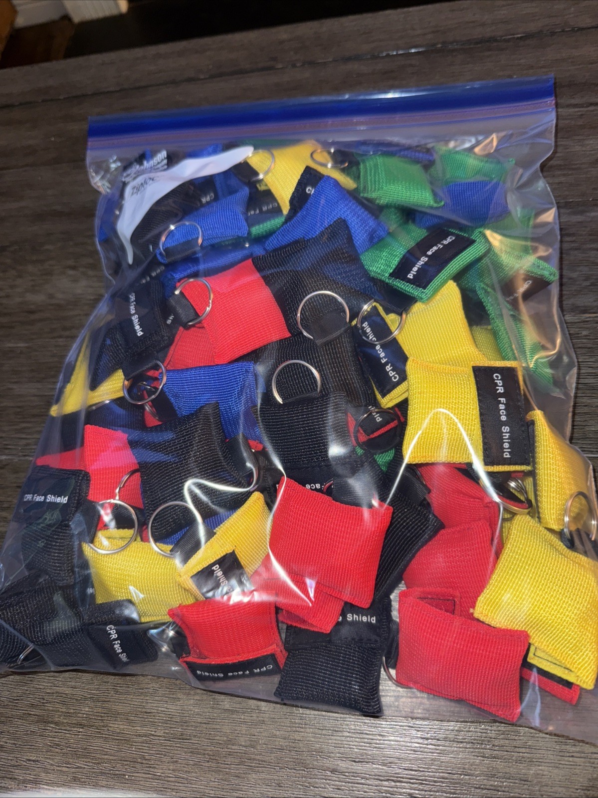 90 Assorted Color CPR Face Shields Keychain Face Shield 5 Colors!