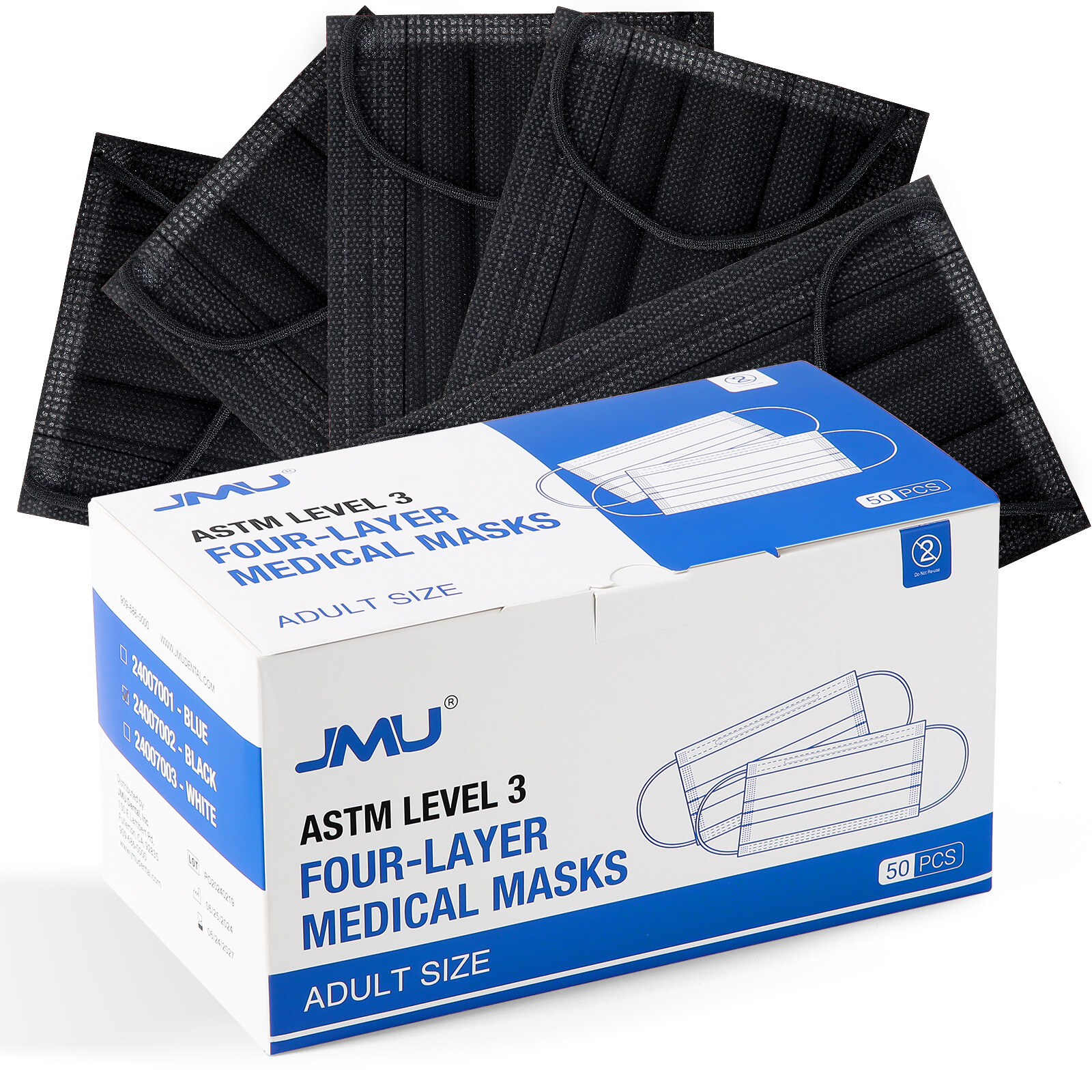 50pcs/box ASTM Medical Respirator Masks Level 3 Four-Layer Adult Size 17.5×9.5cm