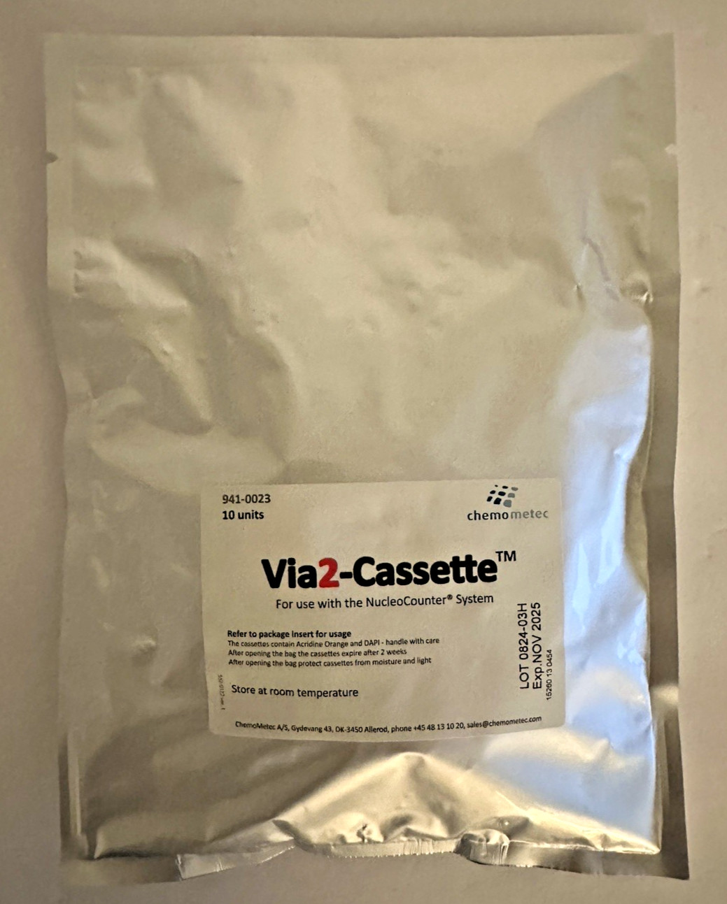 ChemoMetec 941-0024 Via2-Cassette 100 Count Sealed Bags Exp Nov 2025