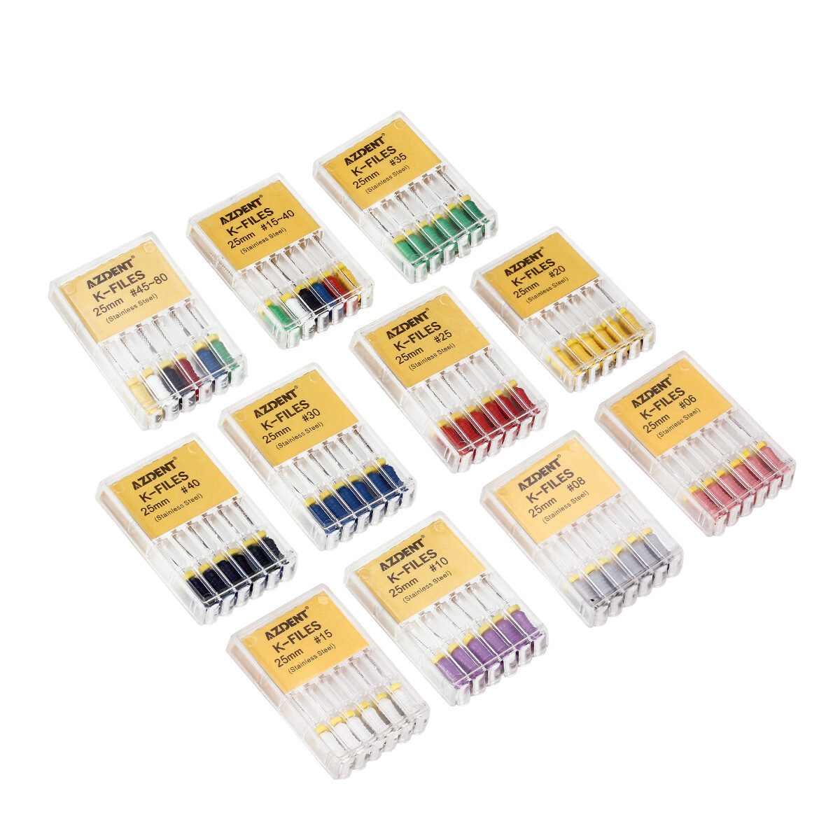 Dental Endo Root Canal Files 25mm/21mm #15-40/Absorbent Paper/Gutta Percha Point