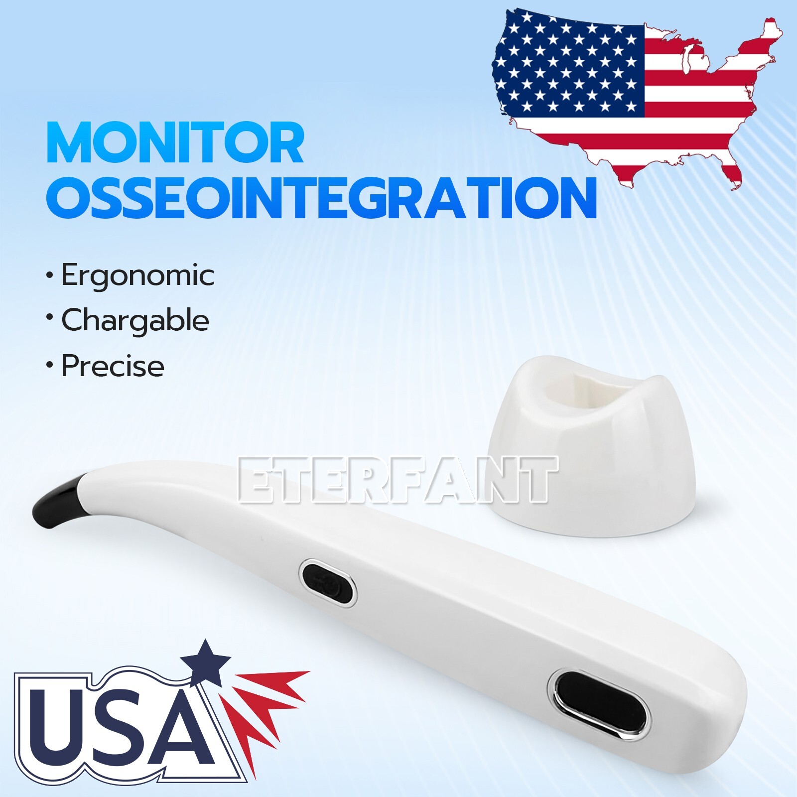 ETERFANT Monitor Osseointegration RFA Inplant Stability Test Unit Cordless USA