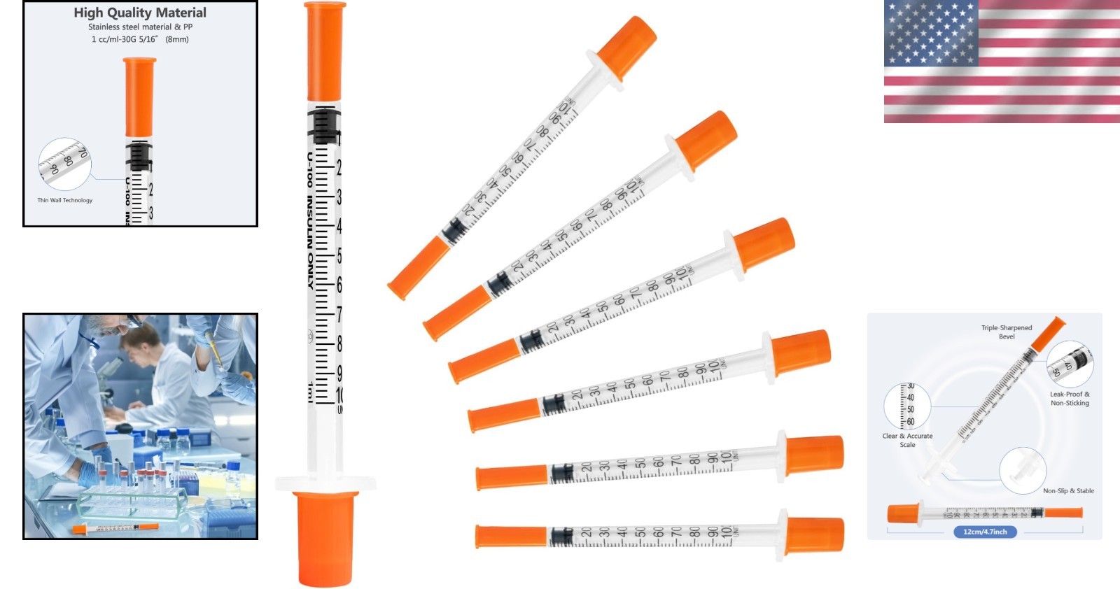 Individually Sterile 30G 1ml Syringes Pack of 40 – Ideal for Lab Experiments
