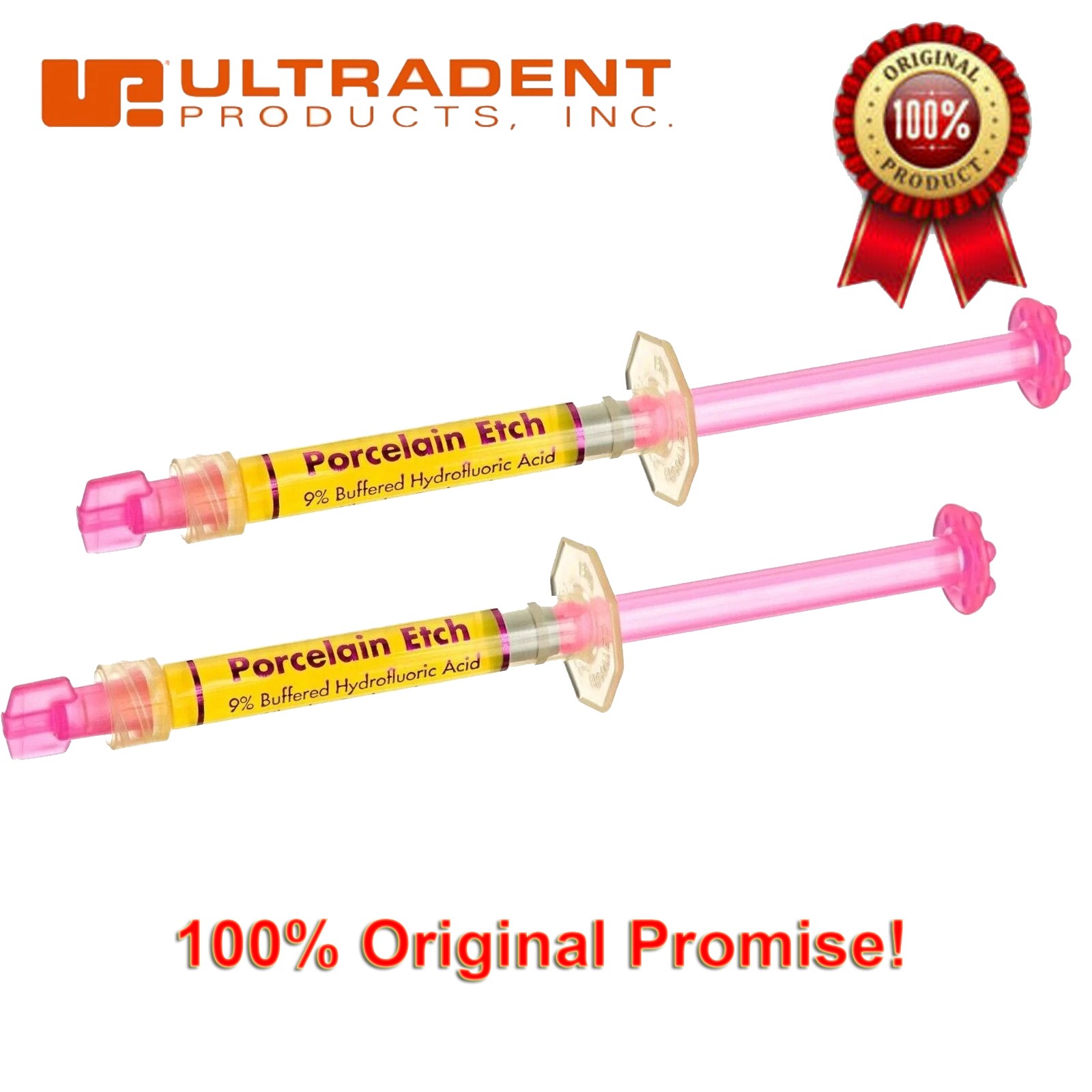 100% Original Ultradent Porcelain Etch Gel Long Exp 1.2 mL 2Pcs/Pack