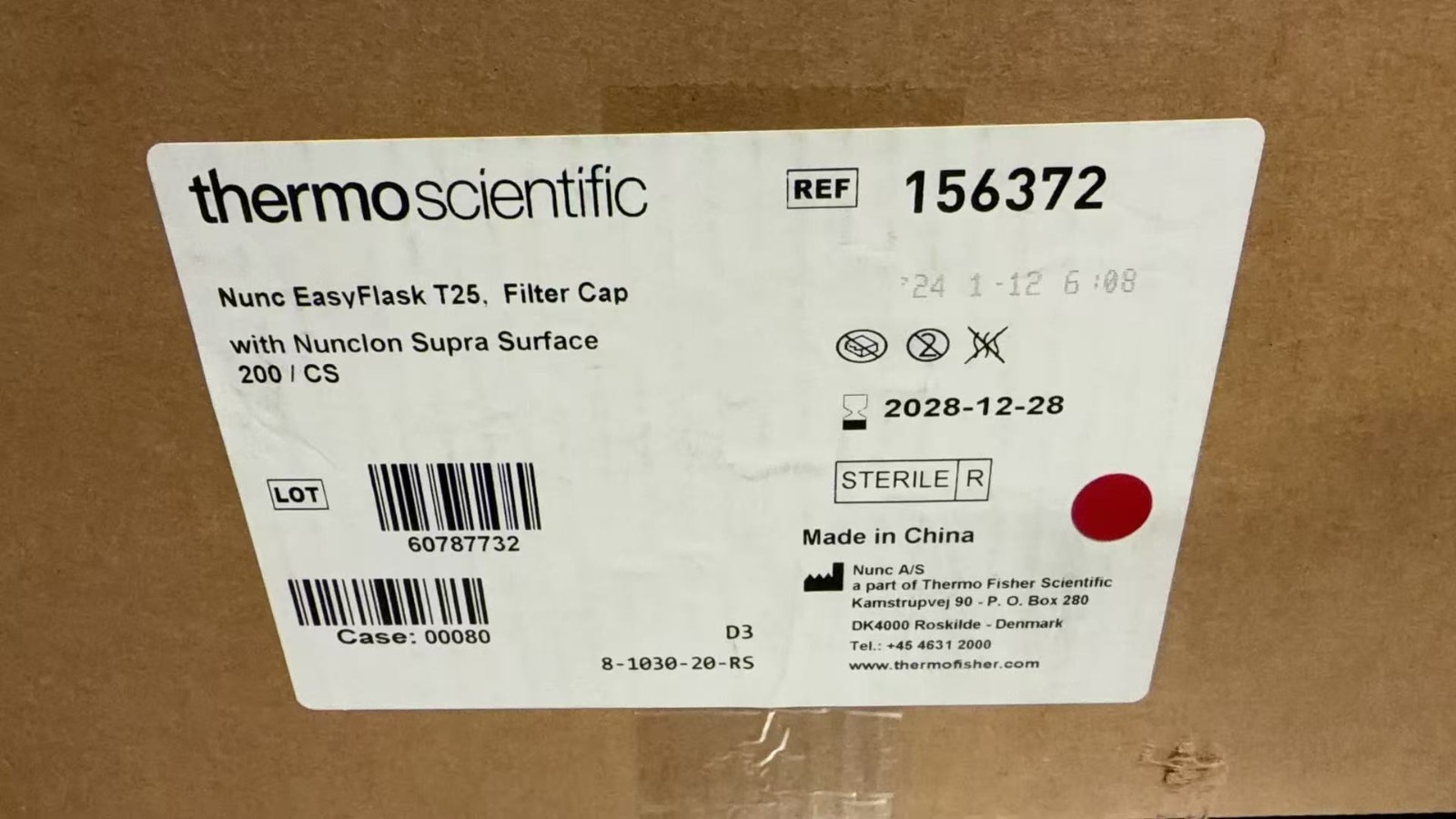 Thermo 156372 Nunc Flasks with Nunclon Supra Surface, 25 cm², 190 flasks left