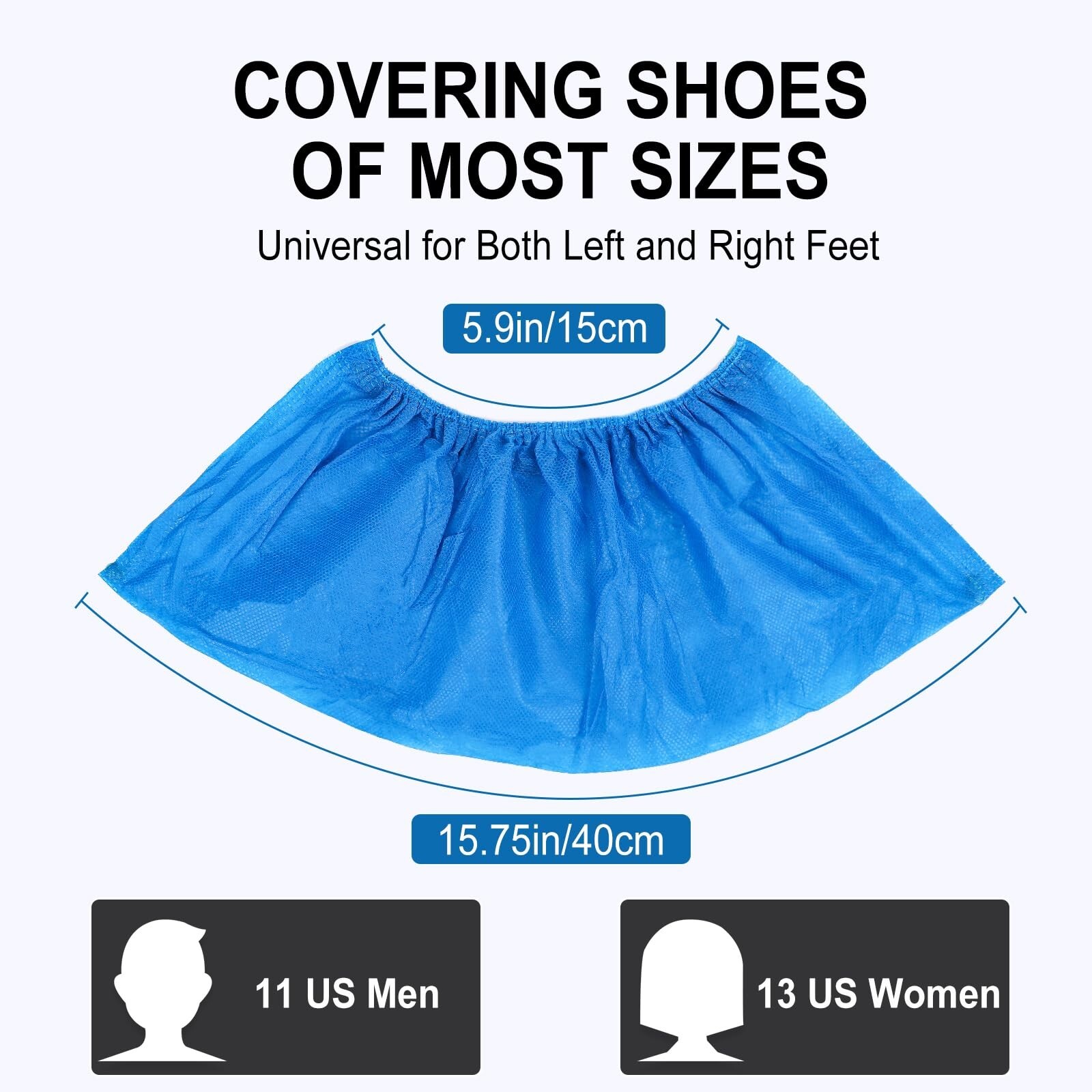 120 Pack(60 Pairs) Shoe Covers Disposable, Non-woven Fabric Shoes Covers for …