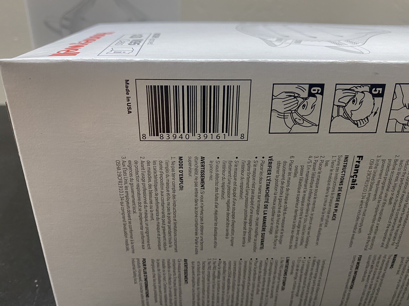 NEW 40 Pieces Honeywell DC300N95 Respirator Particulate Masks N95 NIOSH Approved