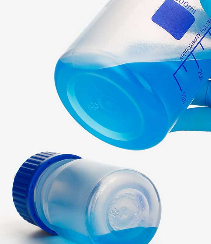 Polypropylene Plastic Reagent Bottles 100ml-2000ml, GL45 Cap, New
