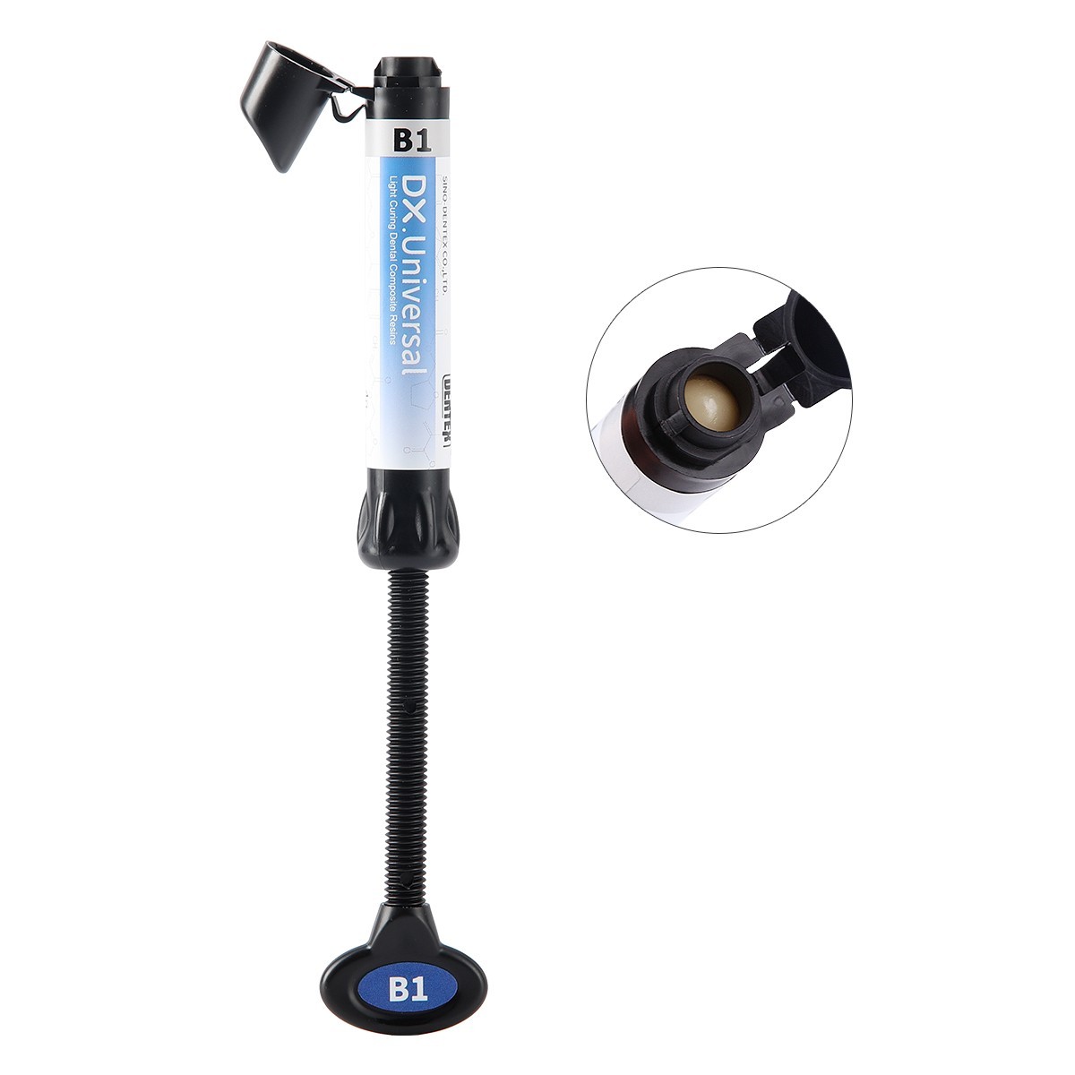 Kit de resina de compuesto de cura dental Dentex Light Shade A1 A2 A3 A3.5 B1
