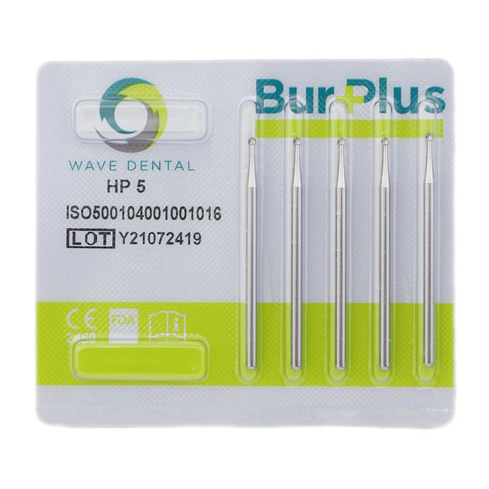 WAVE Dental Carbide Burs Straight Handpiece Bur Round HP #1/4 4 6 8 10 44.5mm
