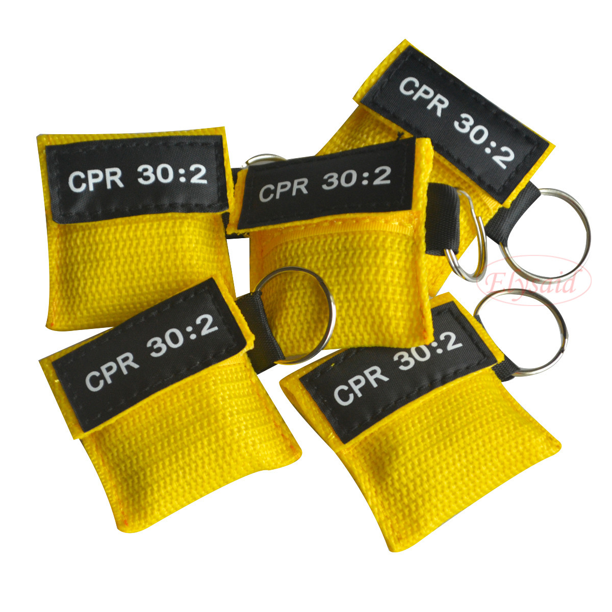200 pcs Rescue CPR 30:2 Mask Keychain Keyring Face Shield First Aid Training