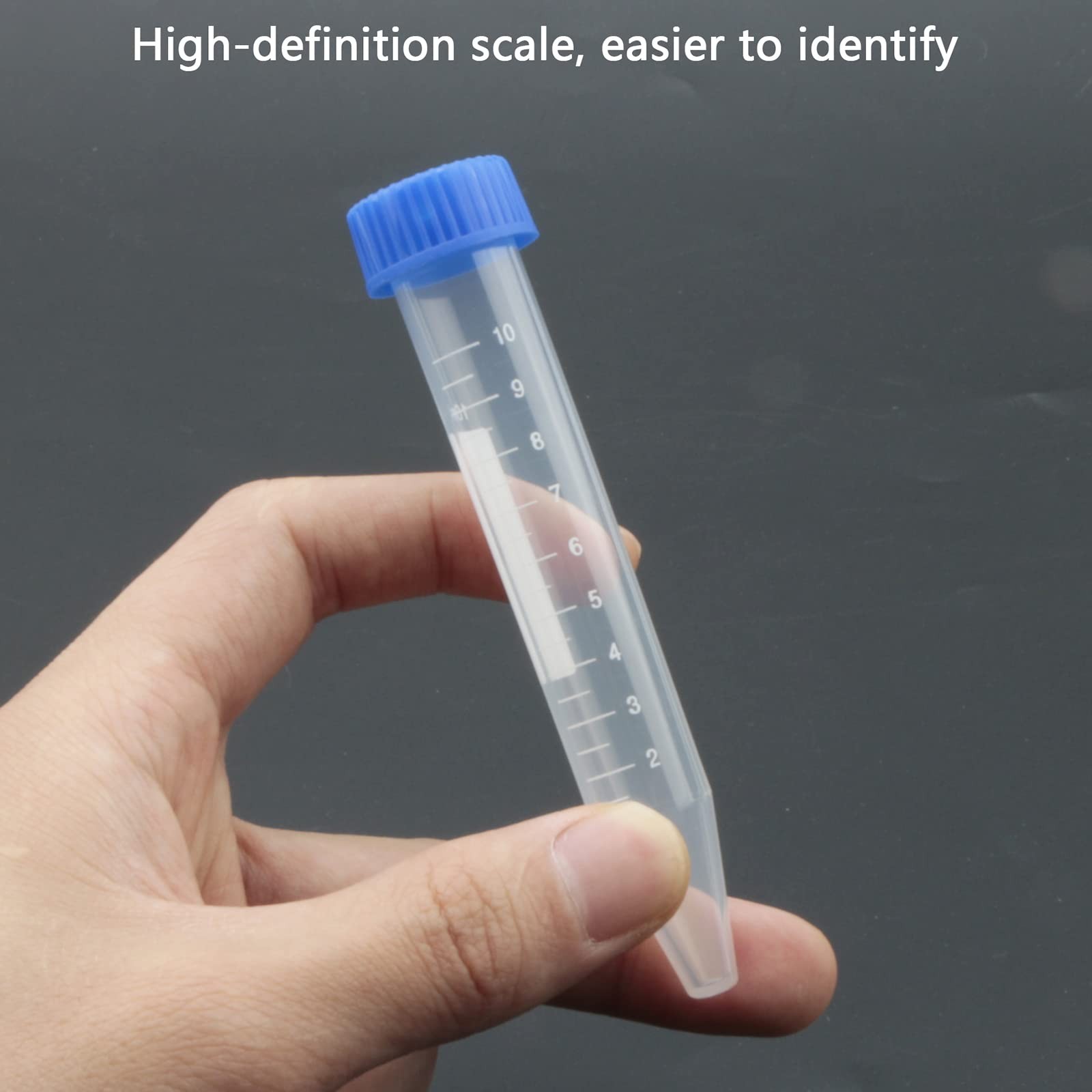 Kesell 10ml Centrifuge Tube Conical Bottom Blue Screw Cap with Clear…