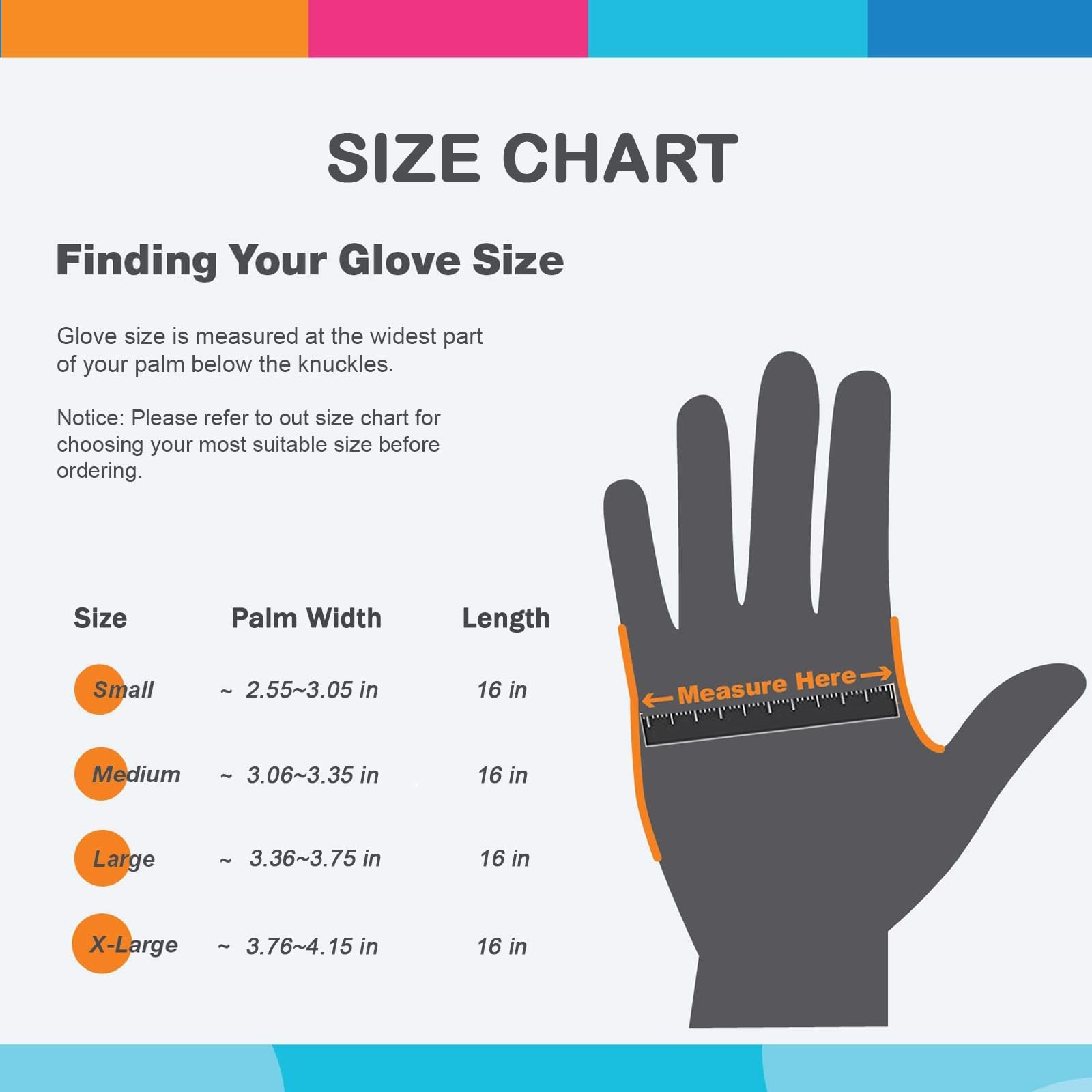 Rubber Cleaning Gloves, 3 Pairs, Long Cuff, Reusable, Non~Slip, Medium