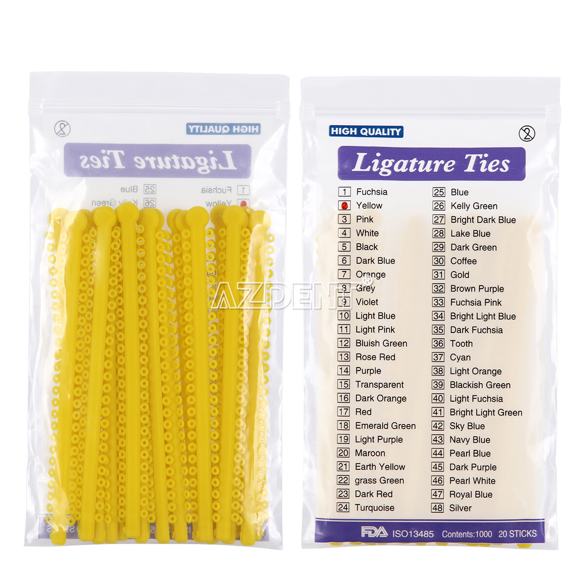 1000Pcs AZDENT Dental Ortho Ligature Ties Elastic Rubber Bands