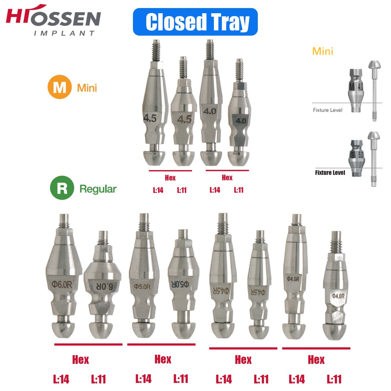 Dental Transfer Impression Coping Open/Closed Tray Fits Nobel/Hiossen /Straumann