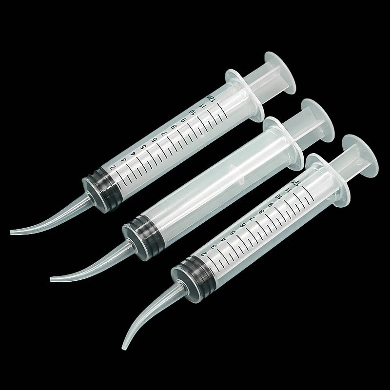 3pcs Elbow Syringe Bird Feeding Medicine Feeder 12ml Plastic Syringe Needleless