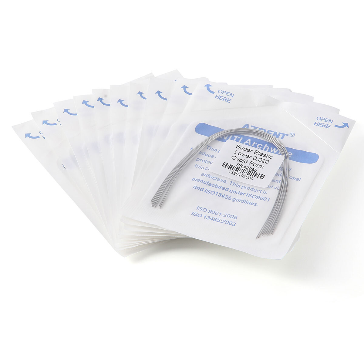 10Pack AZDENT Dental Orthodontic Arch Wire Super Elastic NiTi Round Ovoid Form