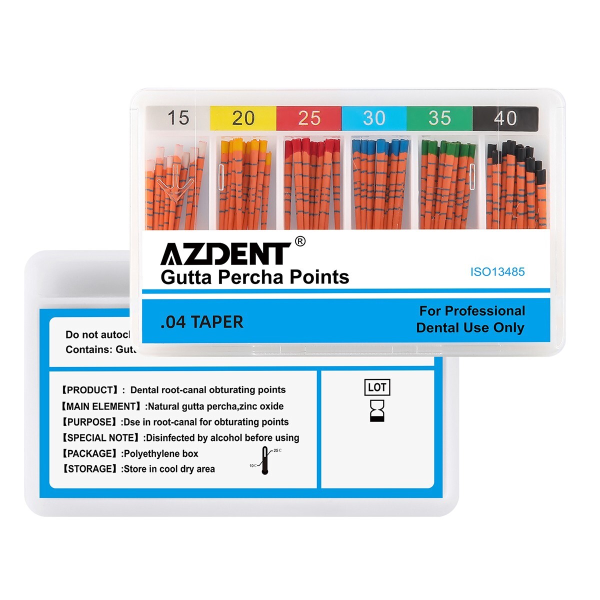 AZDENT Dental Gutta Percha Points Absorbent Paper Points Taper Endodontic Root
