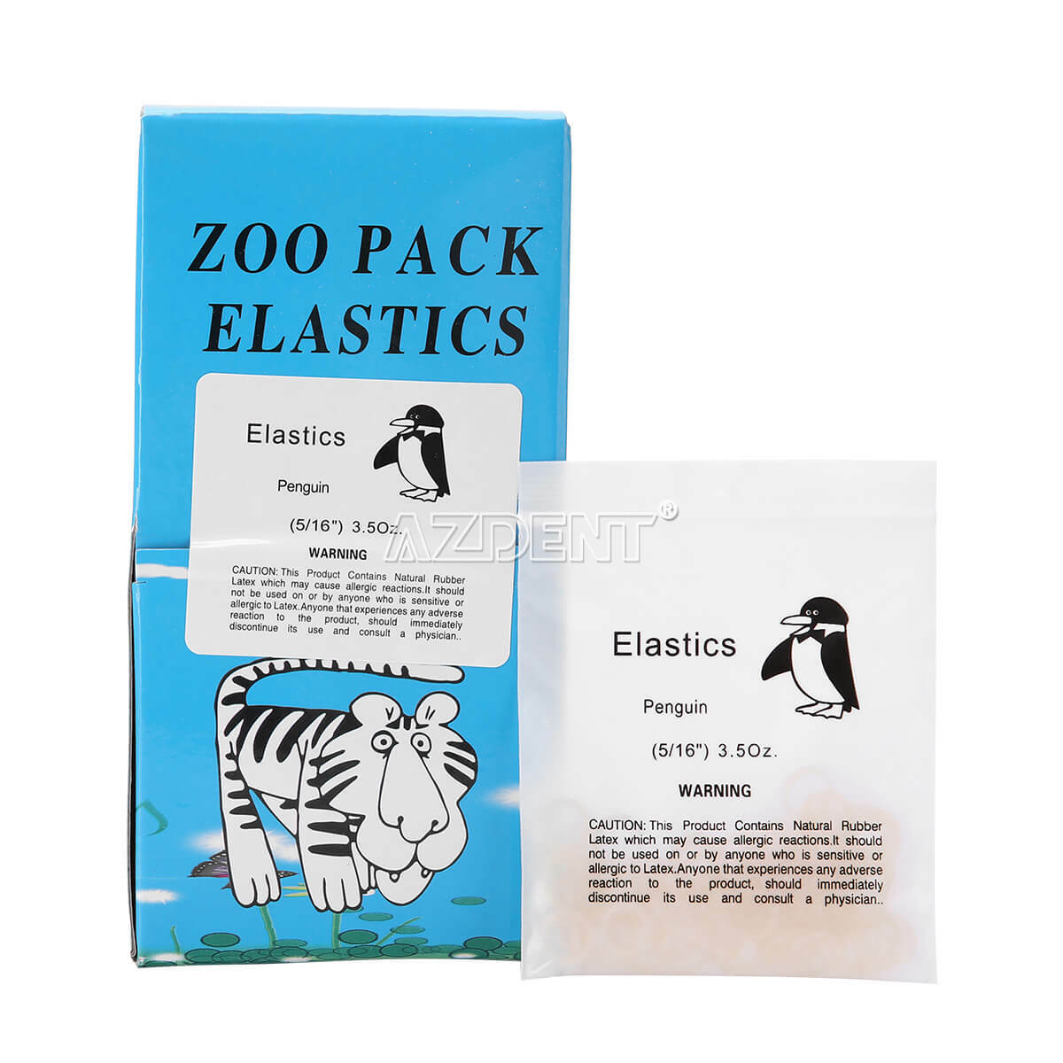 Dental Ortho Elastic Rubber Bands 3.5/5.0/6.5 OZ Zoo Pack Latex Braces 5000pcs