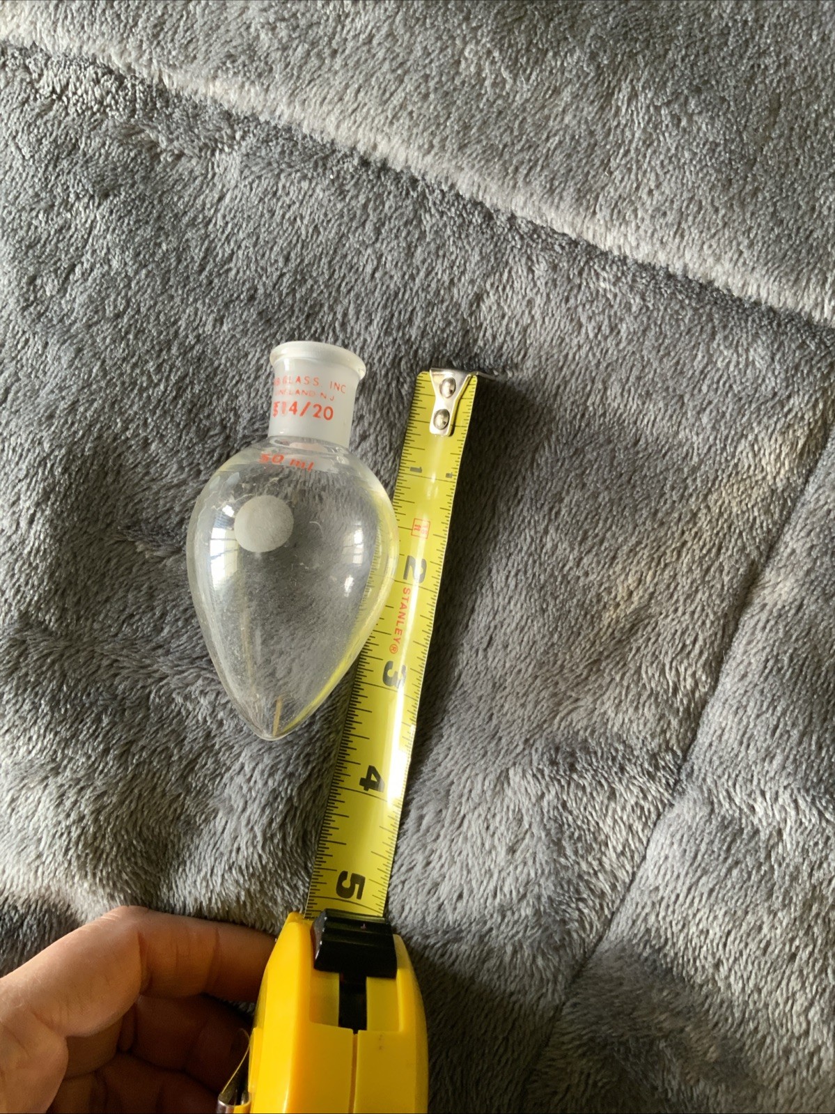 50 ML PEAR SHAPED FLASK 14/20 LAB GLASS