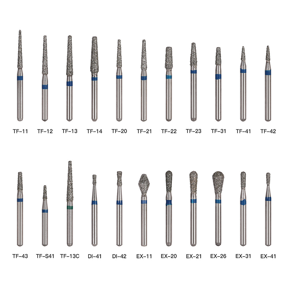 50PCS AZDENT Dental Diamond Burs Drill FG For High Speed Handpiece 5pcs/box