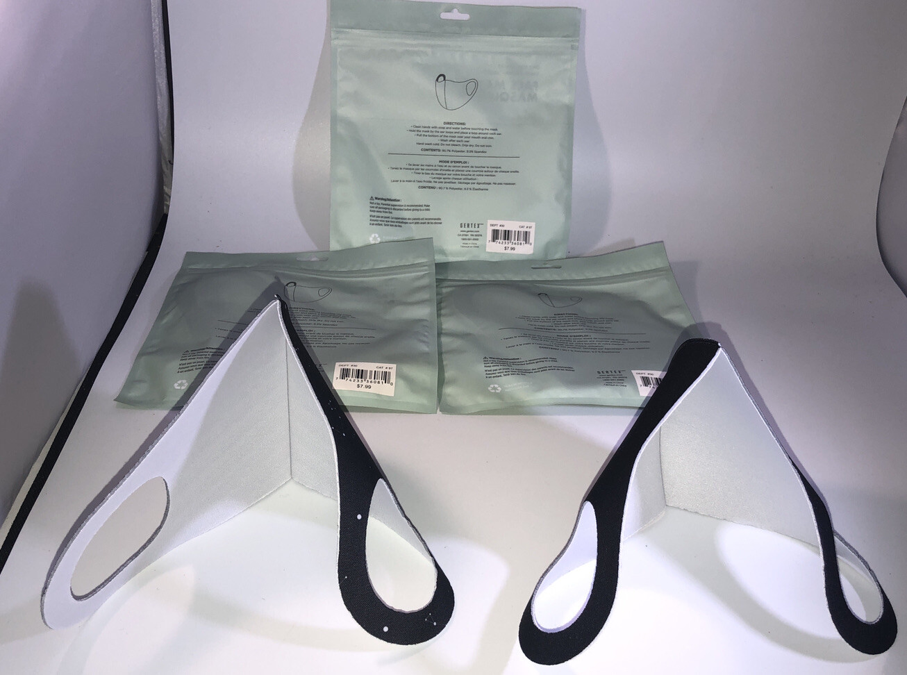6 Adult Face Masks Black Washable Reusable Breathable(3ea 2Pks)BRAND NEW-SHIP24H