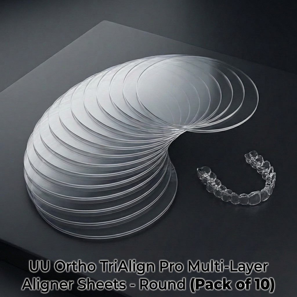 UU Ortho TriAlign Pro Multi-Layer Aligner Sheets – Round (Pack of 10)