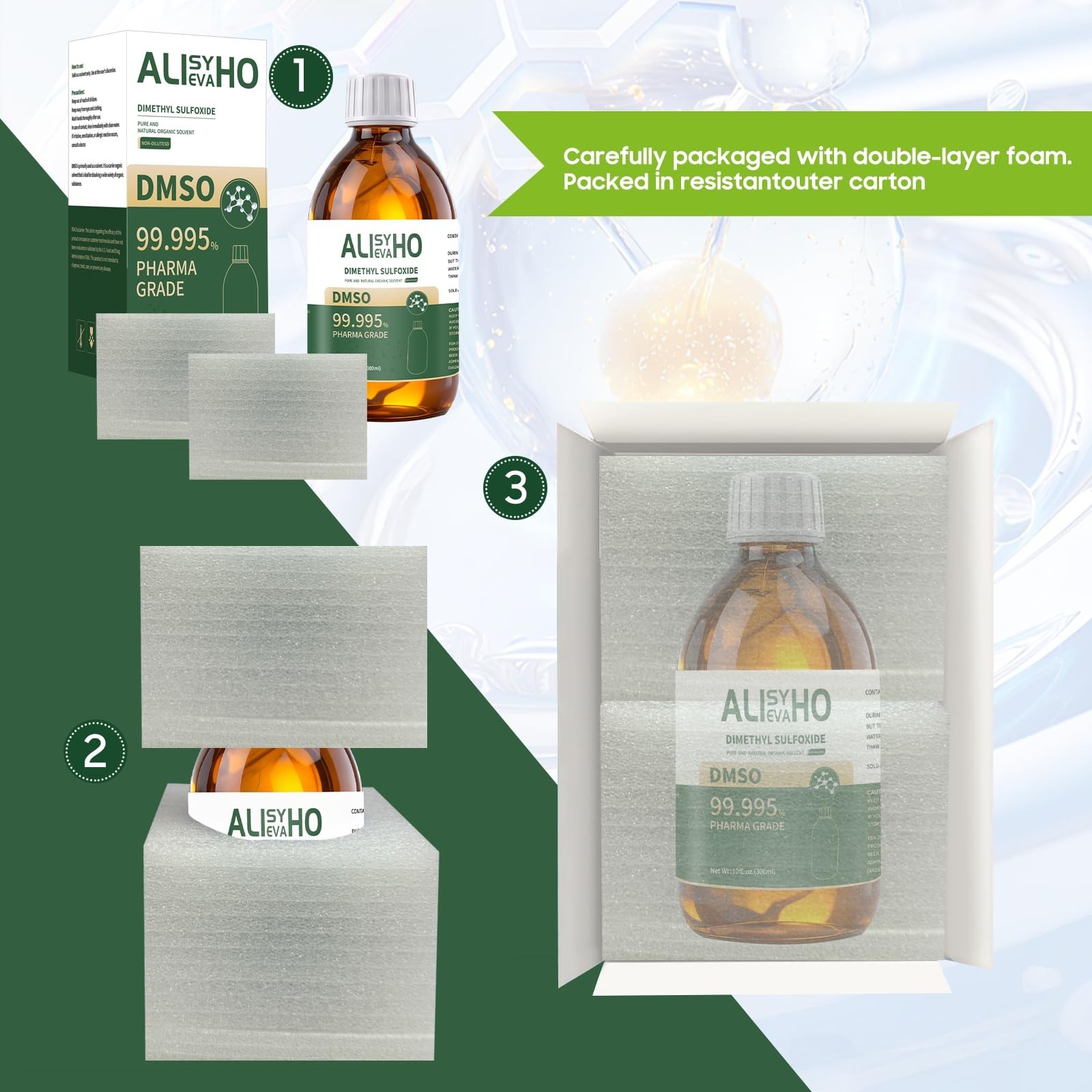 99.995% Pure DMSO 10 oz – Pharmaceutical Grade Dimethyl Sulfoxide in Glass Bottl