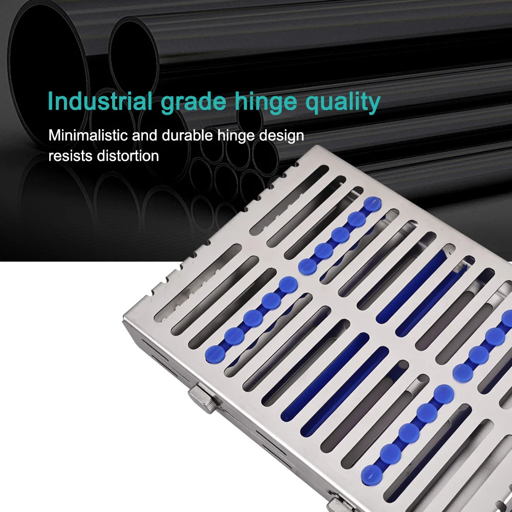 Dental Autoclavable Sterilization Cassette Rack Box Tray for 5/10/20 Instrument