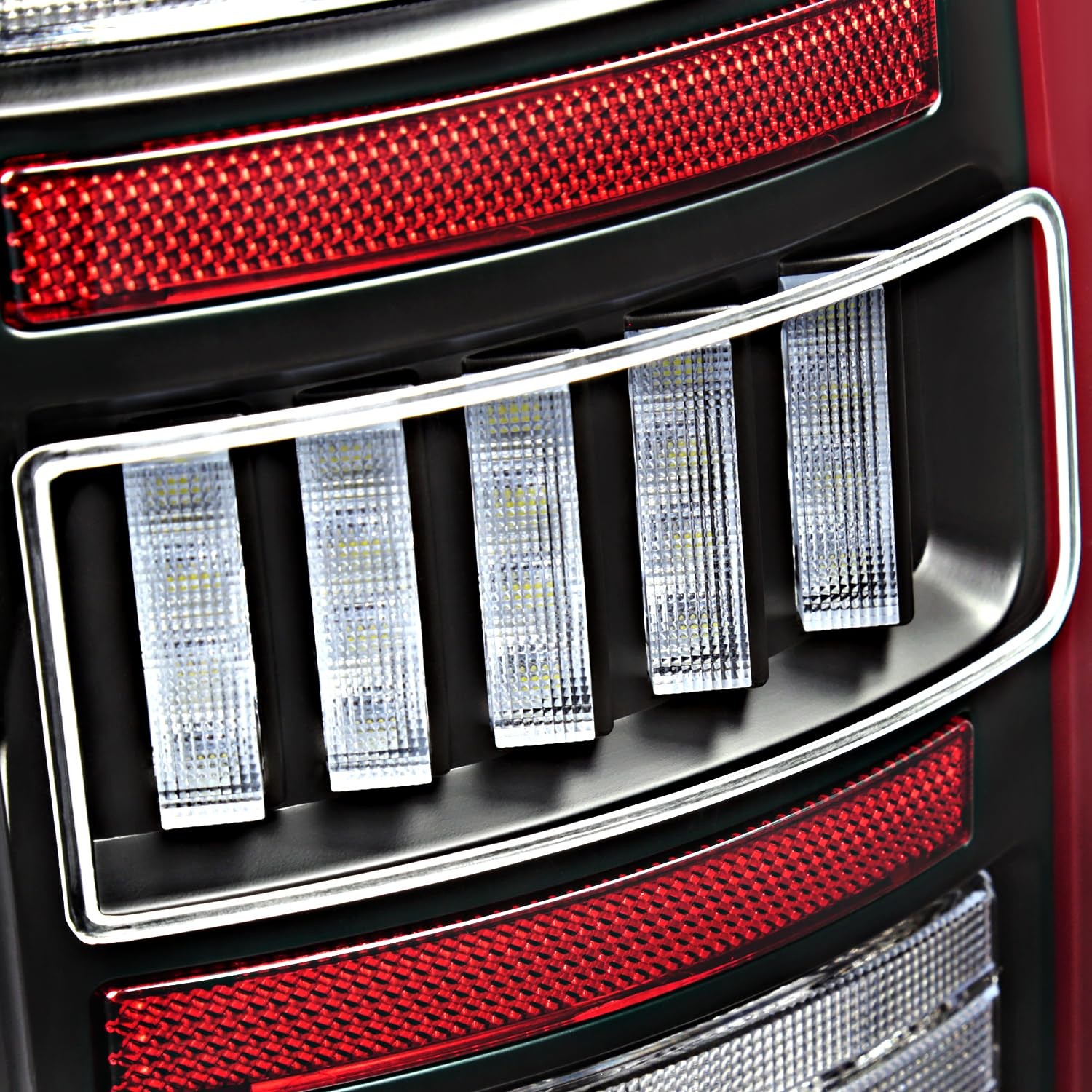 Black Tail Lights w/Red LED 2007-2008 Dodge Ram 1500 2500 3500 Left Right Pair
