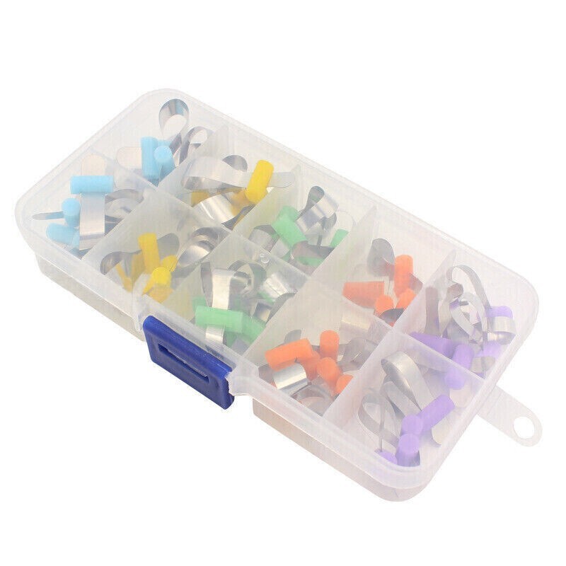 50Pcs/Box Dental Sectional contoured Metal Matrix Bands Retainerless Locker