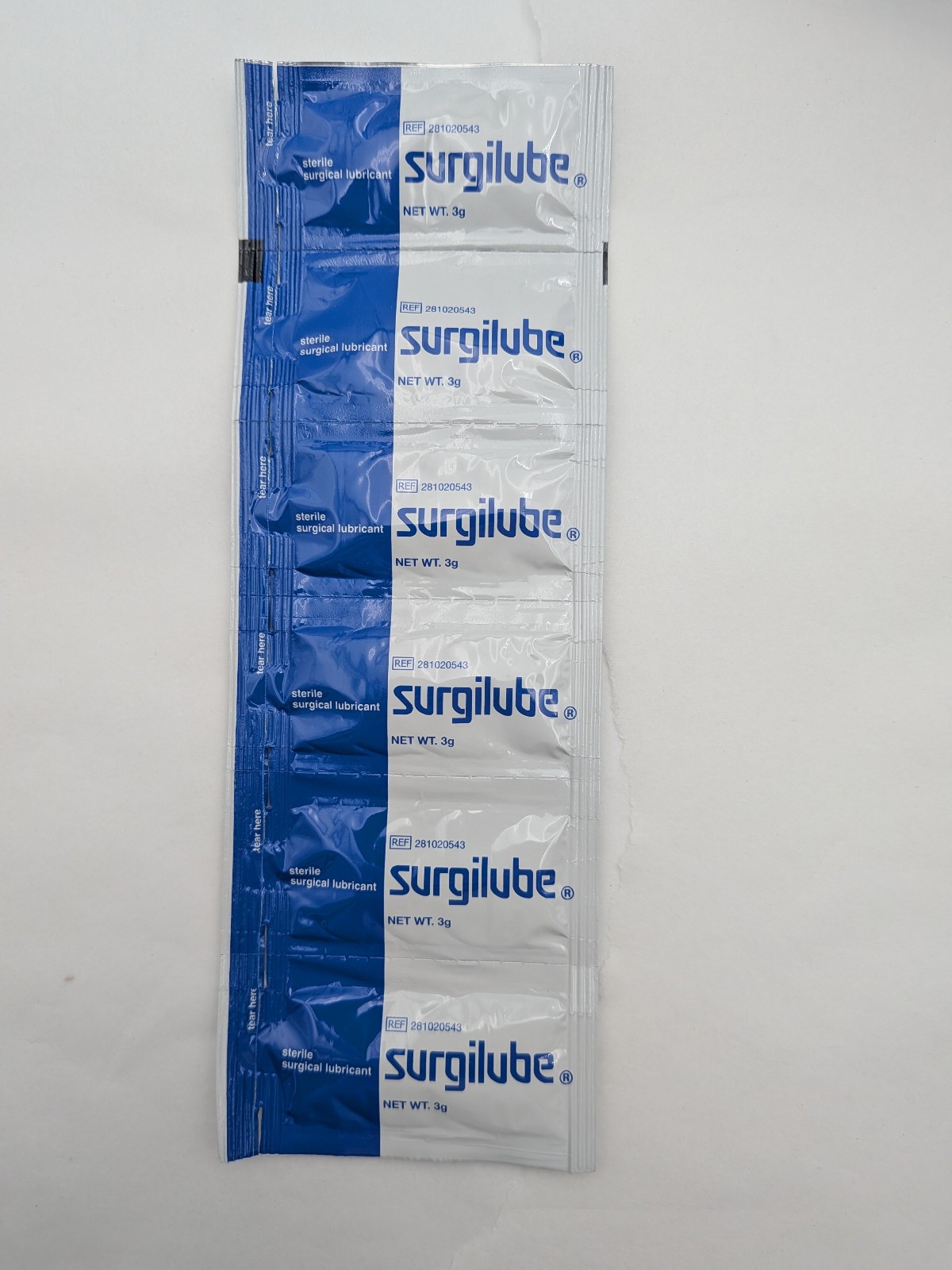 Surgilube Surgical Lubricant Sterile Jelly Foil Pac 3g – 144 Single Use Packets