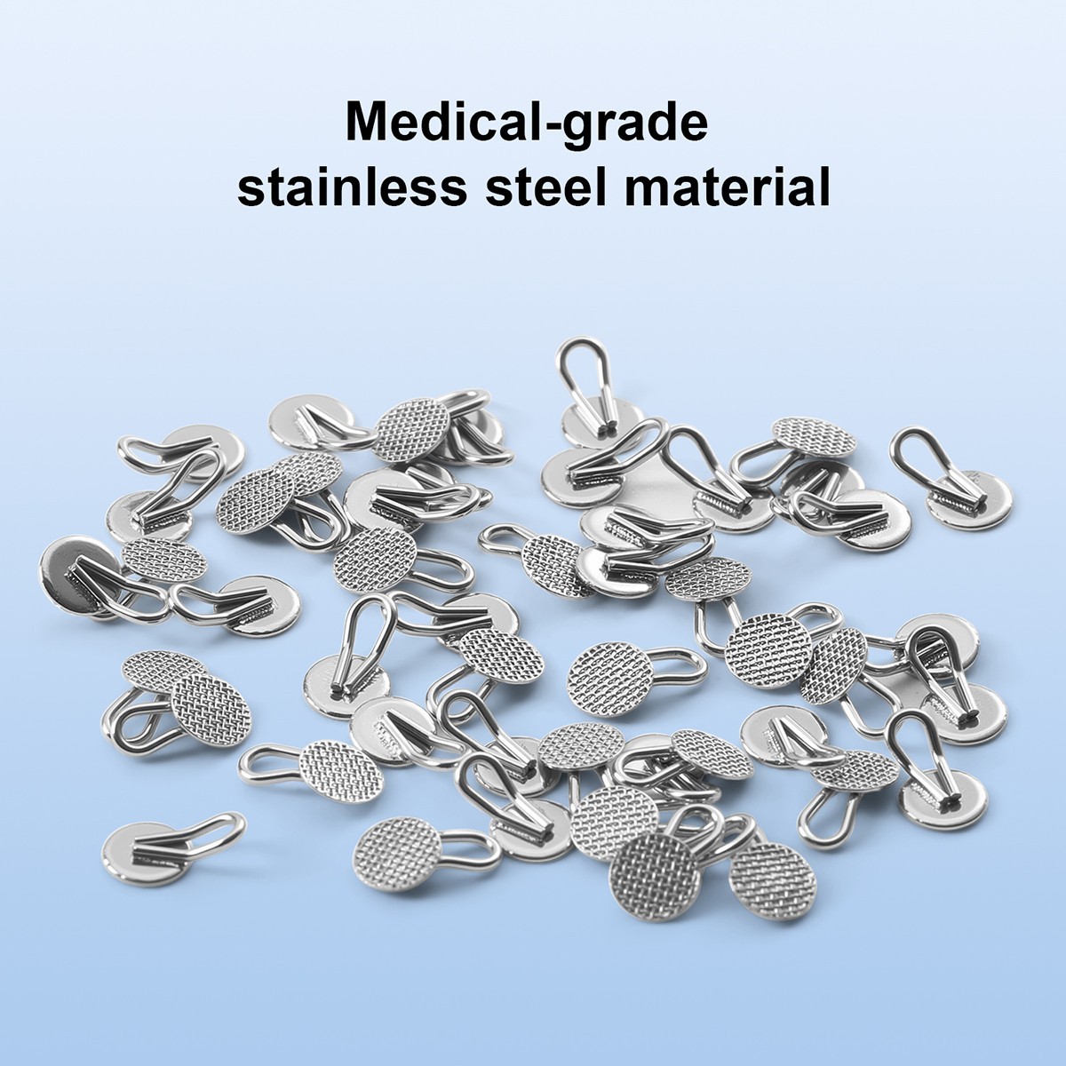 50pcs/Box Dental Ortho Lingual Buttons Bondable Round/Rectangular Mesh Base/MIM