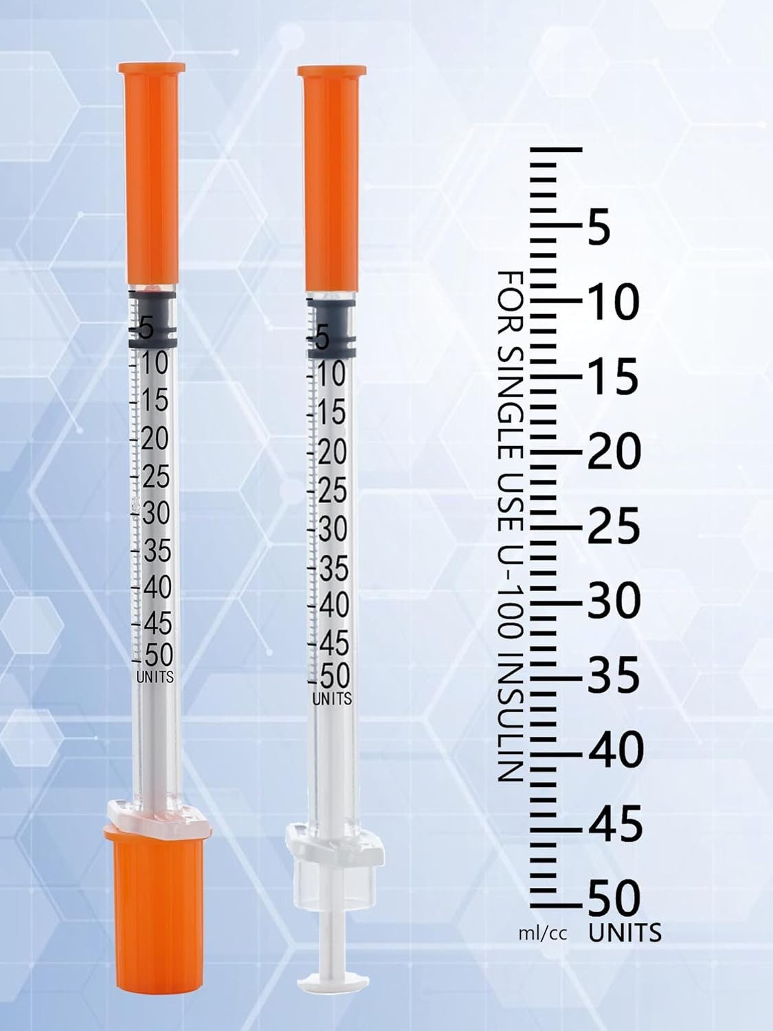 Disposable Syringe 100 Pack – 29G 0.5ml Individually Wrapped
