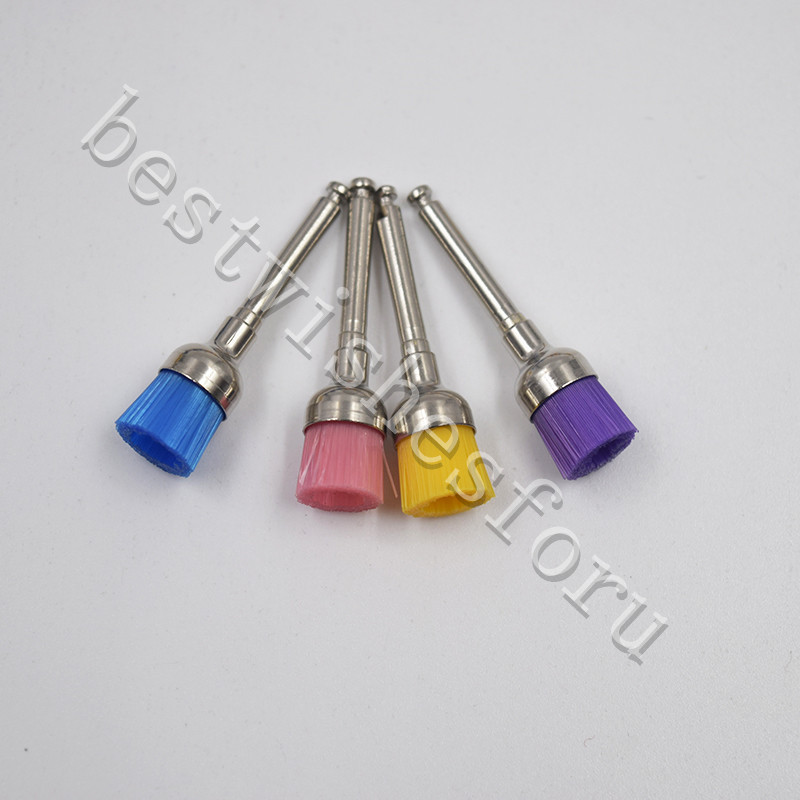 Dental Multi-color Nylon Latch Flat Bowl Buffing Polisher Prophy Cup Bolt Brush