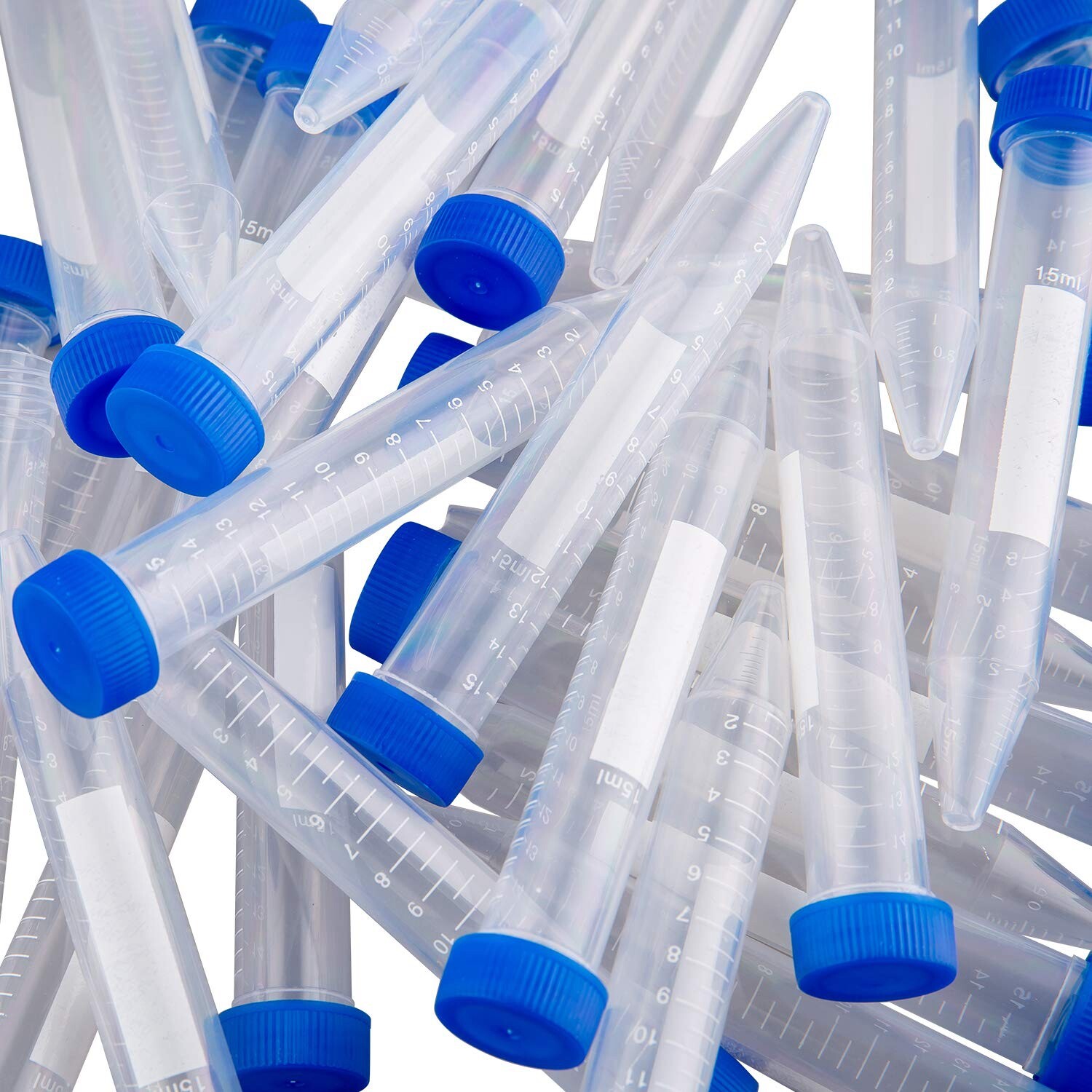 2500x 15mL Polypropylene STERILE Centrifuge Tubes Caps Conical Bottom LEAK-PROOF