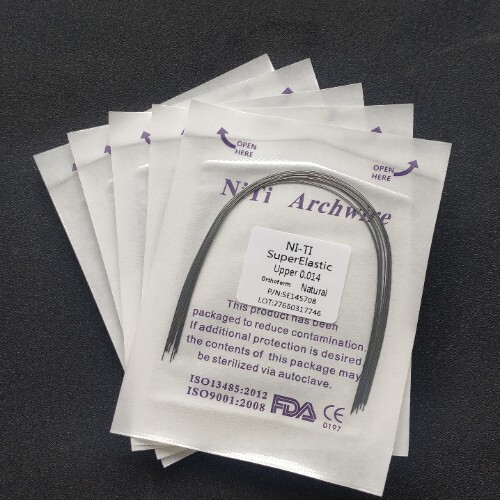 Dental Orthodontic Super Elastic NITI Arch Wires Round Natural Form Arcs Wire