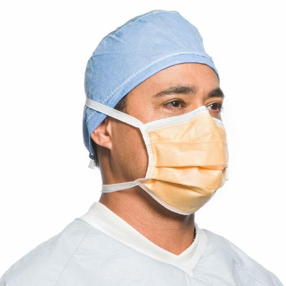 50-Pieces Halyard FluidShield ASTM Level 3 Fog-Free Surgical Face Mask 28820
