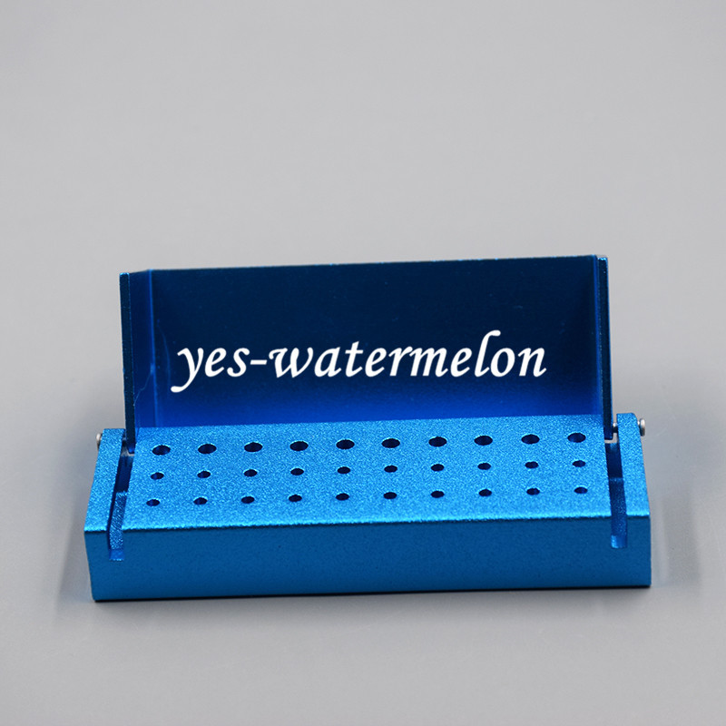 30 Aluminum Dental Bur Burs Holder Block Disinfection Box Autoclave 20+10 Holes