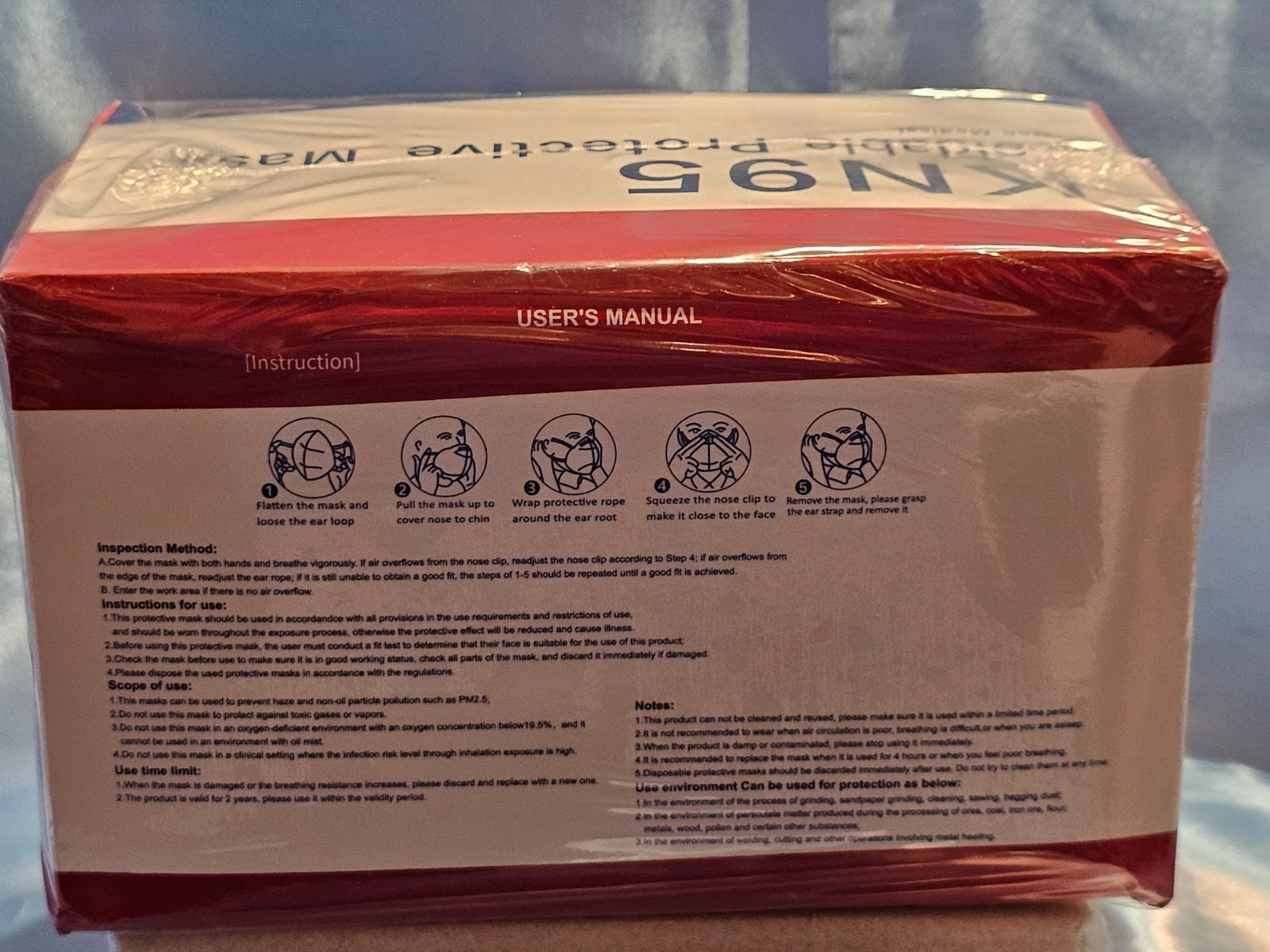 CHISIP KN95 FOLDABLE PROTECTIVE MASK 60 PIECES NON-MEDICAL – DISPOSABLE