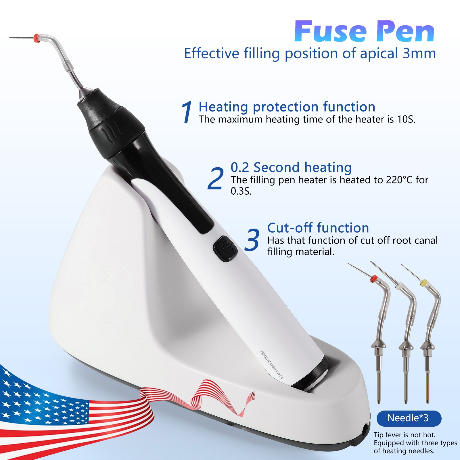 Dental Obturation System Gutta-percha Endodontic Heated Gun with Heated Pen