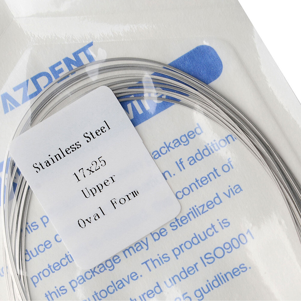 AZDENT Dental Orthodontic Rectangular Arch Wire Nature/Oval Form Stainless Steel