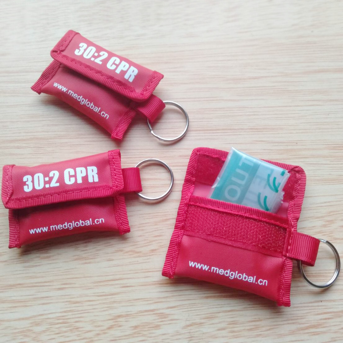 10 pcs New 30:2 CPR Mask Face Shield With Keychain-One-way Valve For First Aid