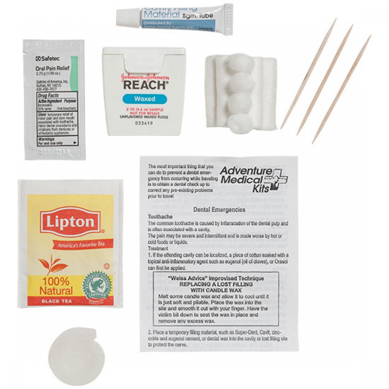 Medical Dental Medic Emergency Dental First Aid Kit FREE Mouth Exam Mirror