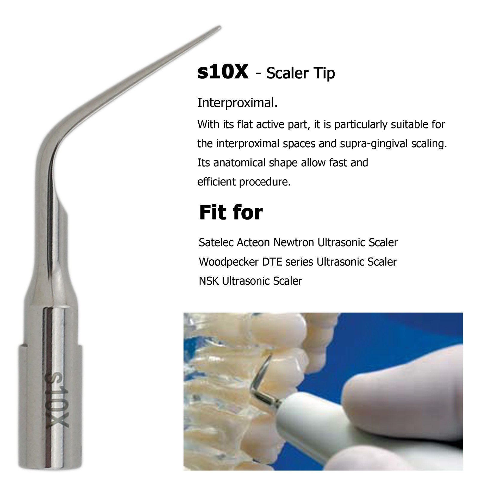 Woodpecker DTE Dental Ultrasonic Scaler LED HD-7L Handpiece ACTEON Piezo Tips H3