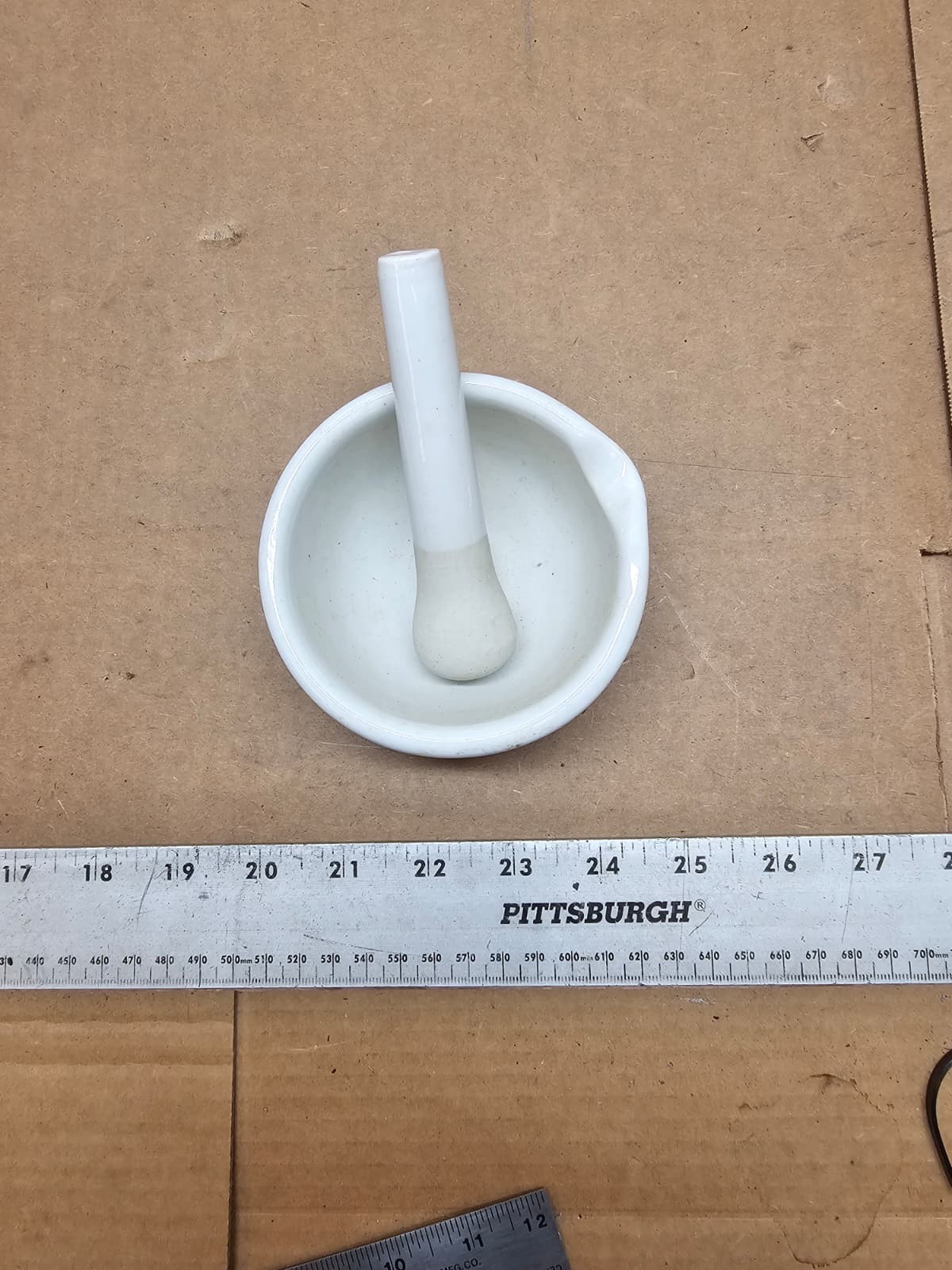 Unbranded White Glazed Porcelain Mortar & Pestle Set 4″
